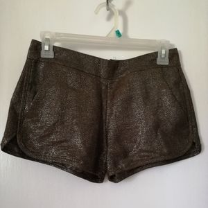 Brown/black thread shorts with sparkle